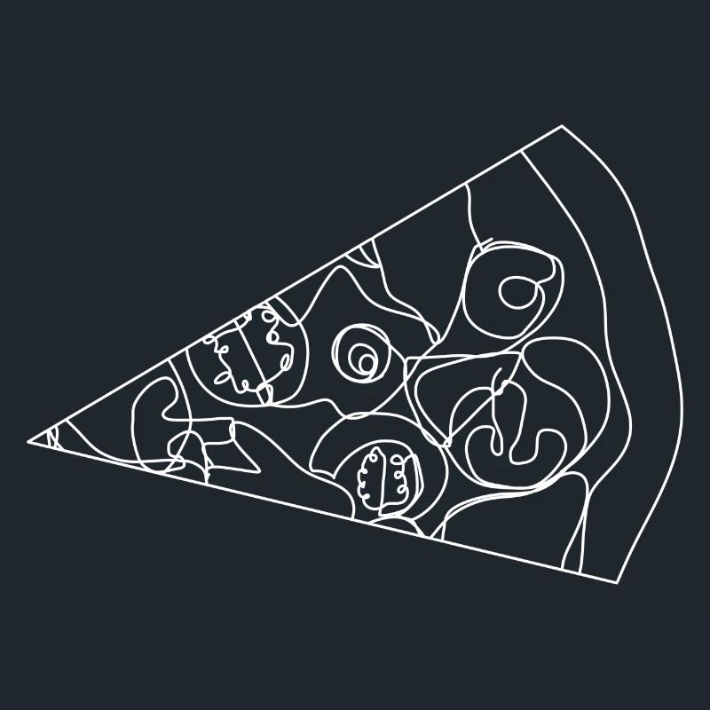 Dessin au trait à points de pizza