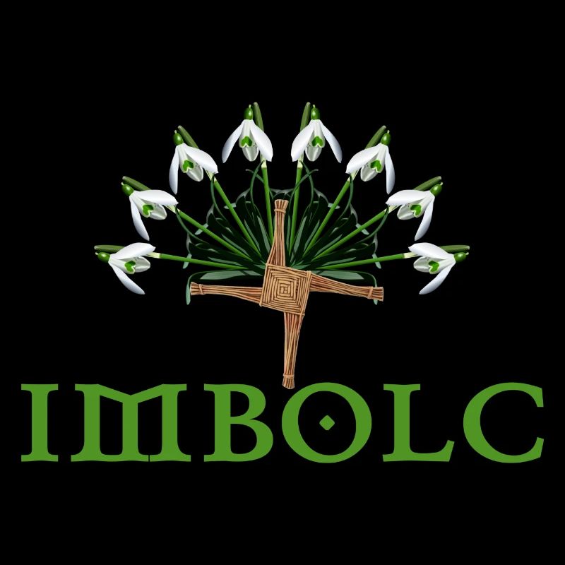 imbolc avec demi-cercle perce-neige