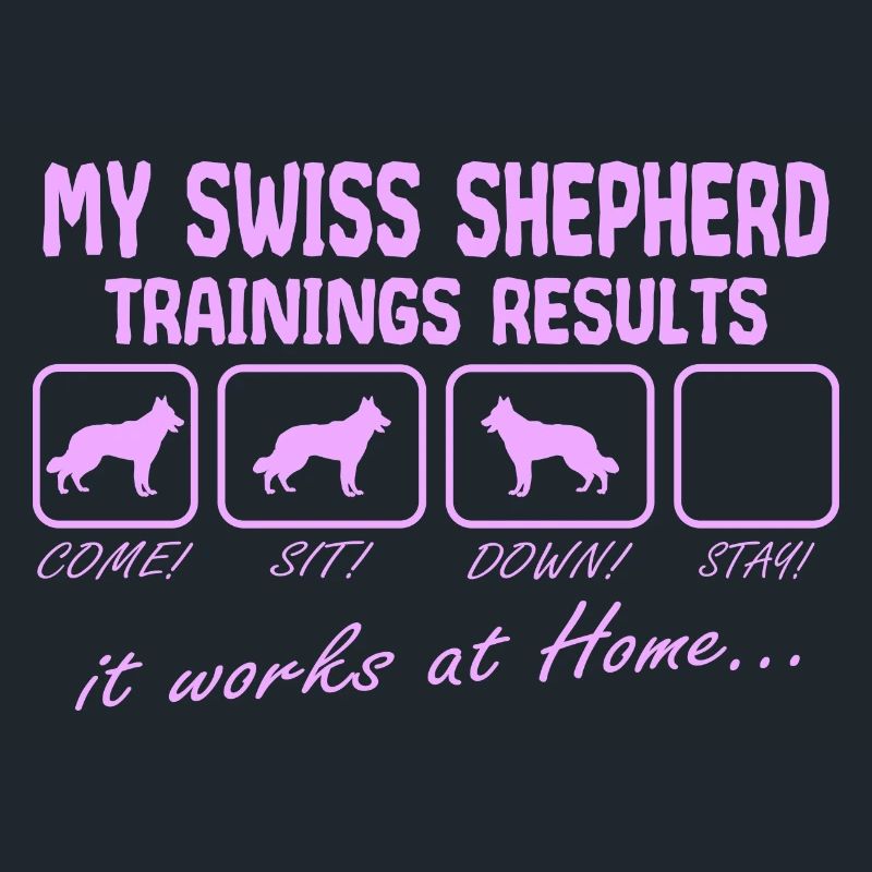 White White Swiss Shepherd Mama Pink