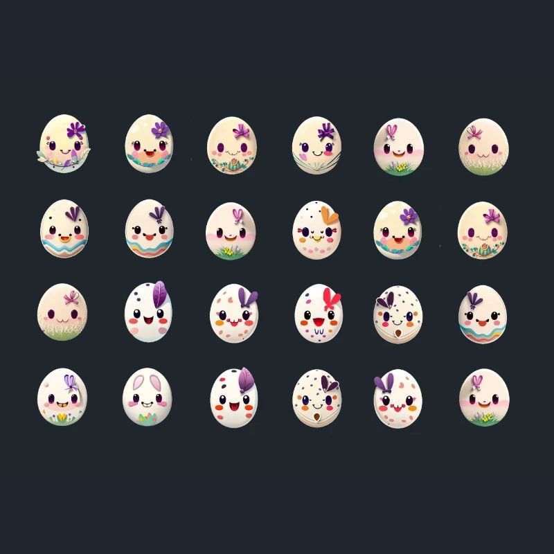 Easter pattern Easter motif many colorful eggs