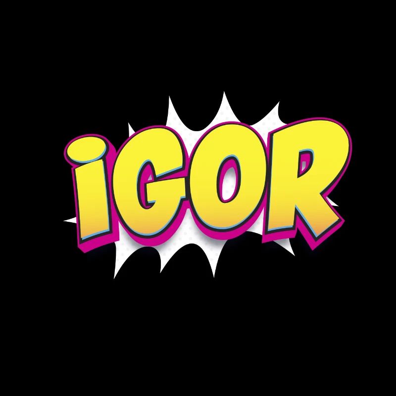 Igor Benutzerdefinierter Name Comic-Stil Pop-Art, Igor