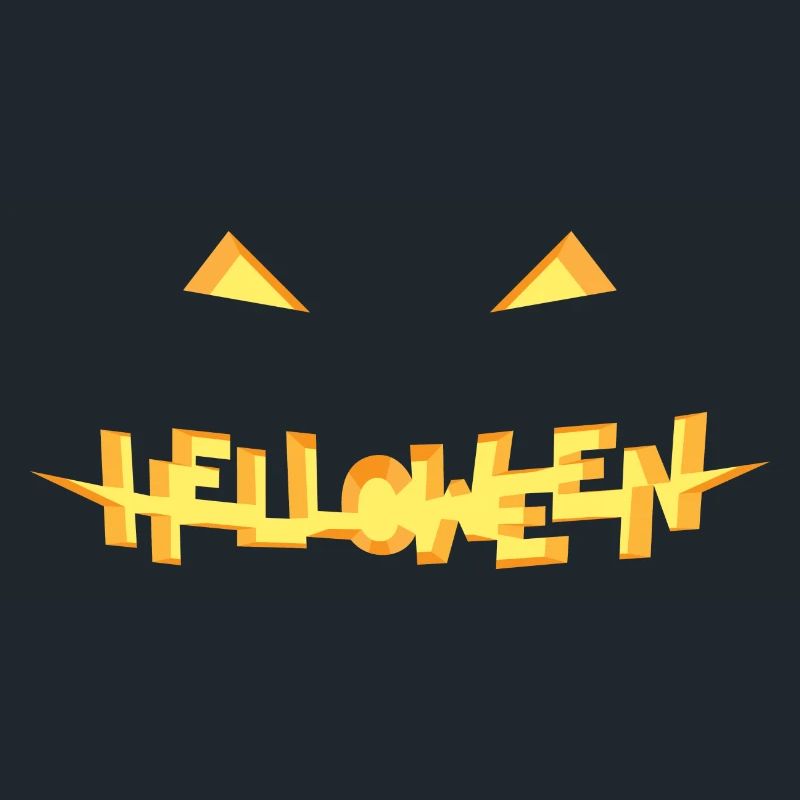 Helloween Pumpkin Type Face