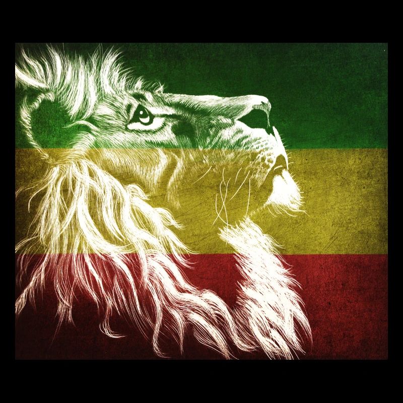 Reggae Löwenflagge Kunst