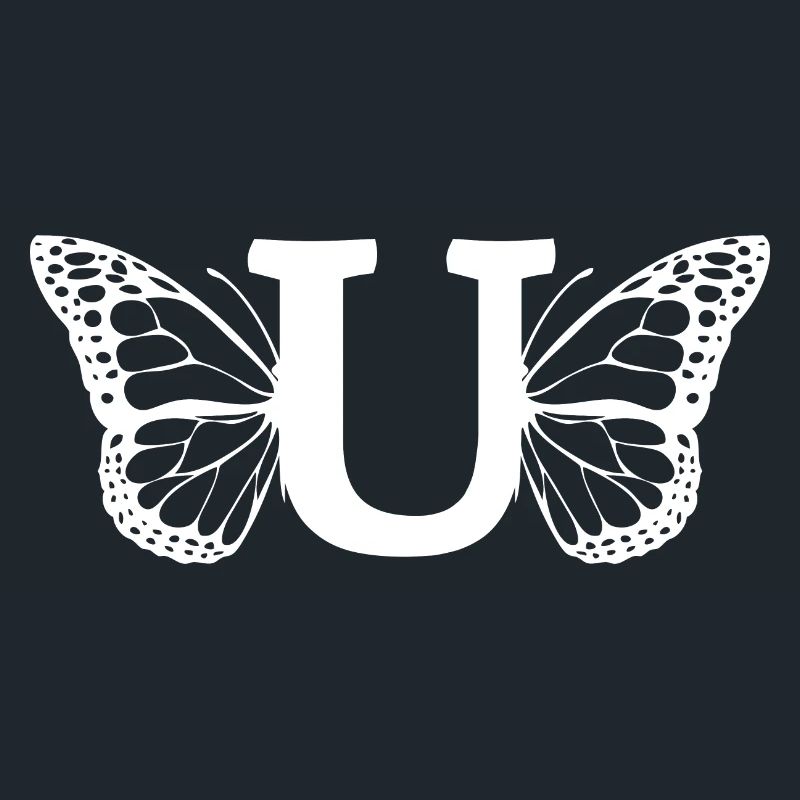 Buchstabe U Schmetterling