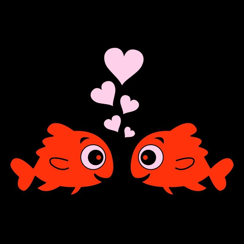 comic fische in love