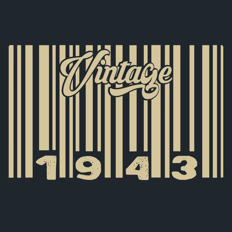 vintage 1943 Code barre 1943: Année 2025.