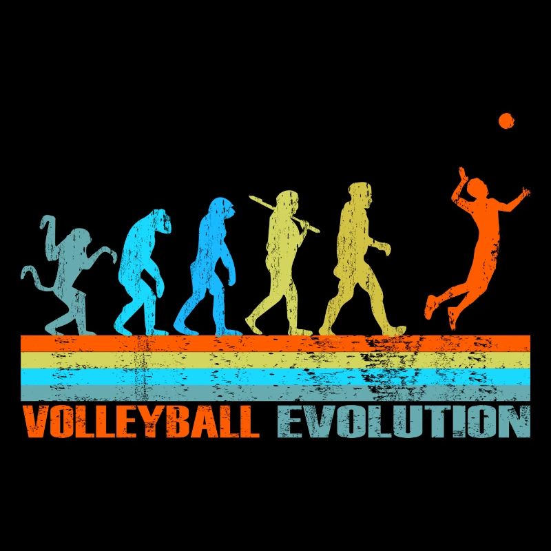 Volleyball Evolution retro Geschenk