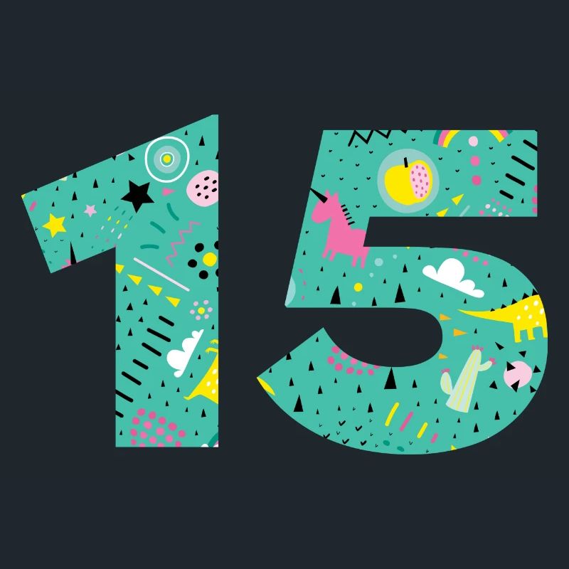 Personalized 15 Anniversary Number