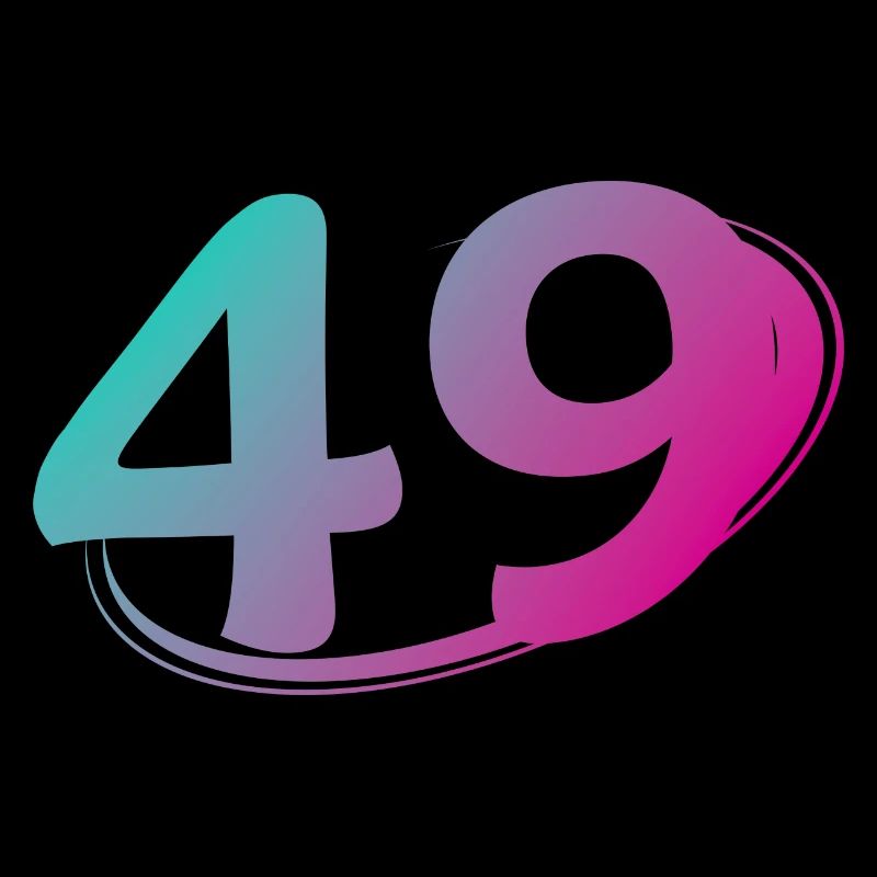 Numéro 49 multicolore
