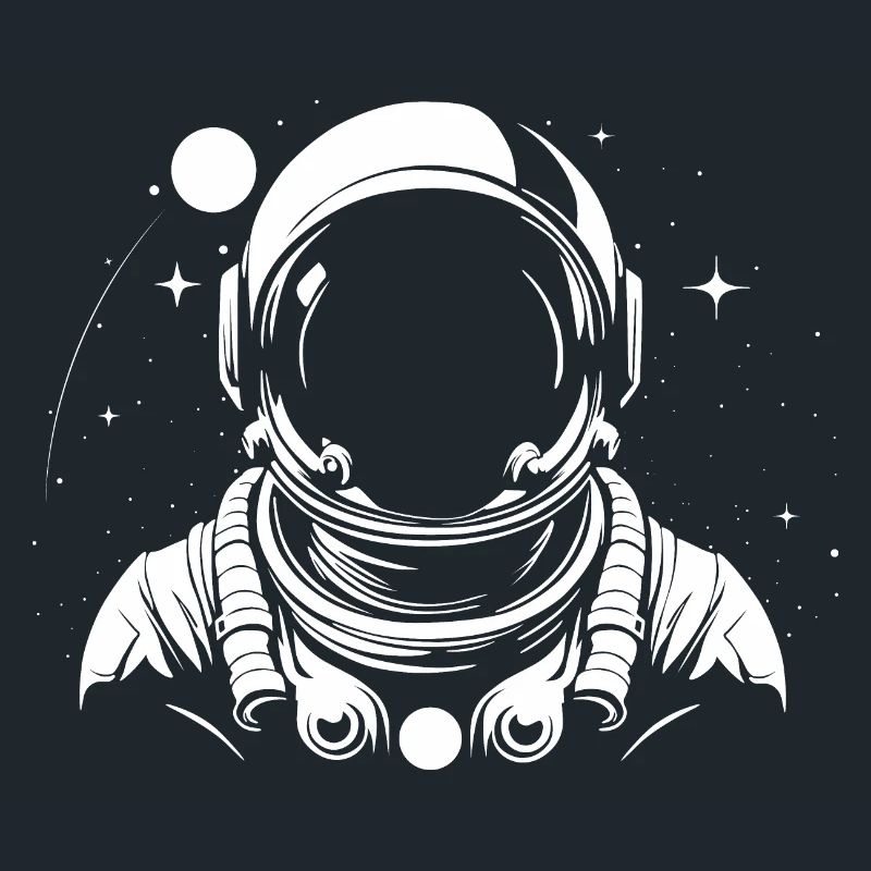 Astronaute Noir et Blanc
