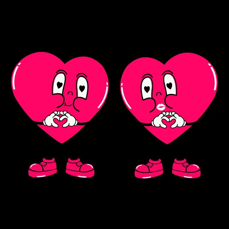 Amour des cœurs comiques