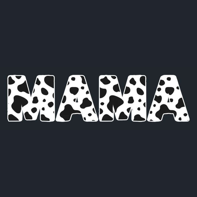 Niedliche Mama Kuh Print Schwarz Weiß Mama Mutter Tier