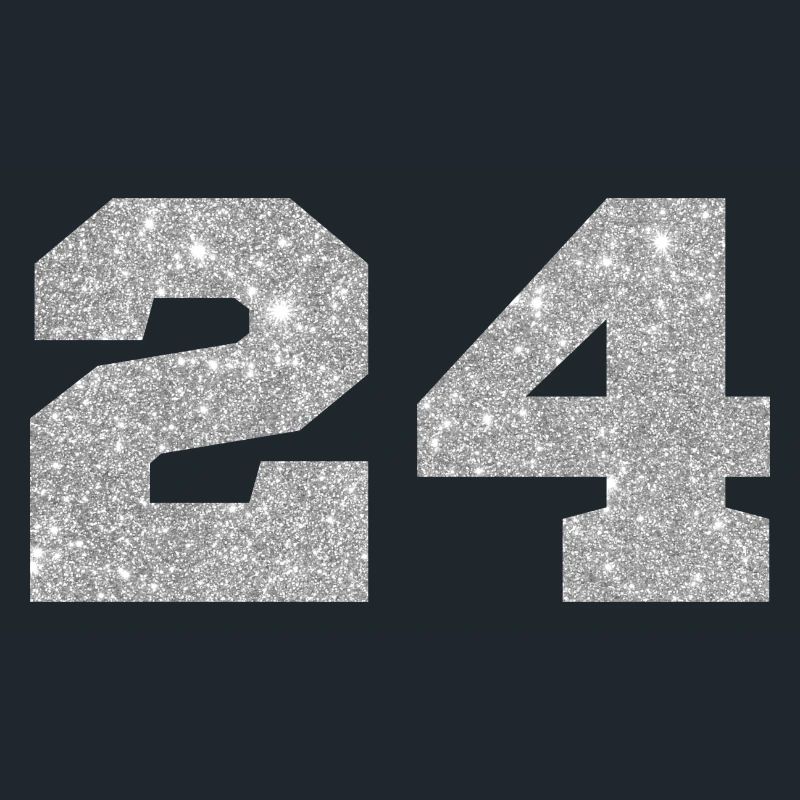Nummer 24 Silberglitter - 24. Jubiläum