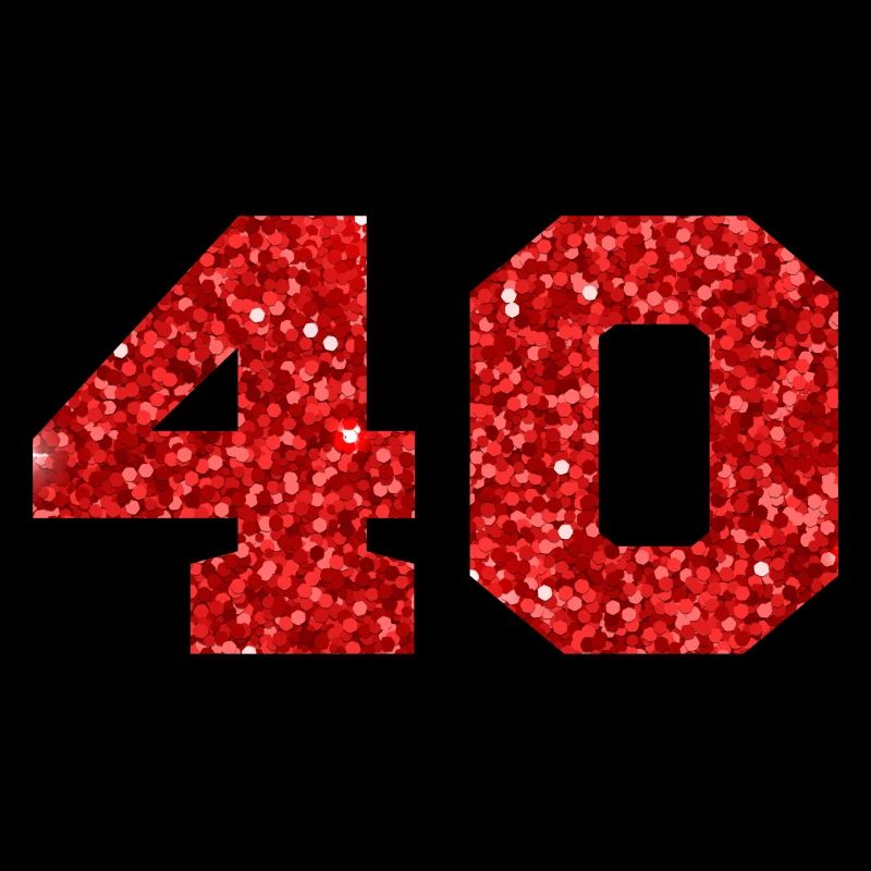 Nummer 40 Roter Glitzer - 40-jähriges Jubiläum