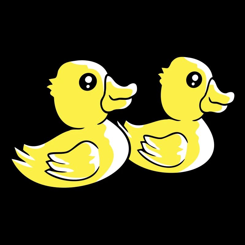 2 canards natation eau couple deux amis équipe