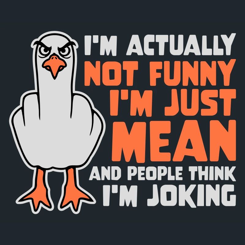 Möwe Mittelfinger Not Funny Mean People Think Joke