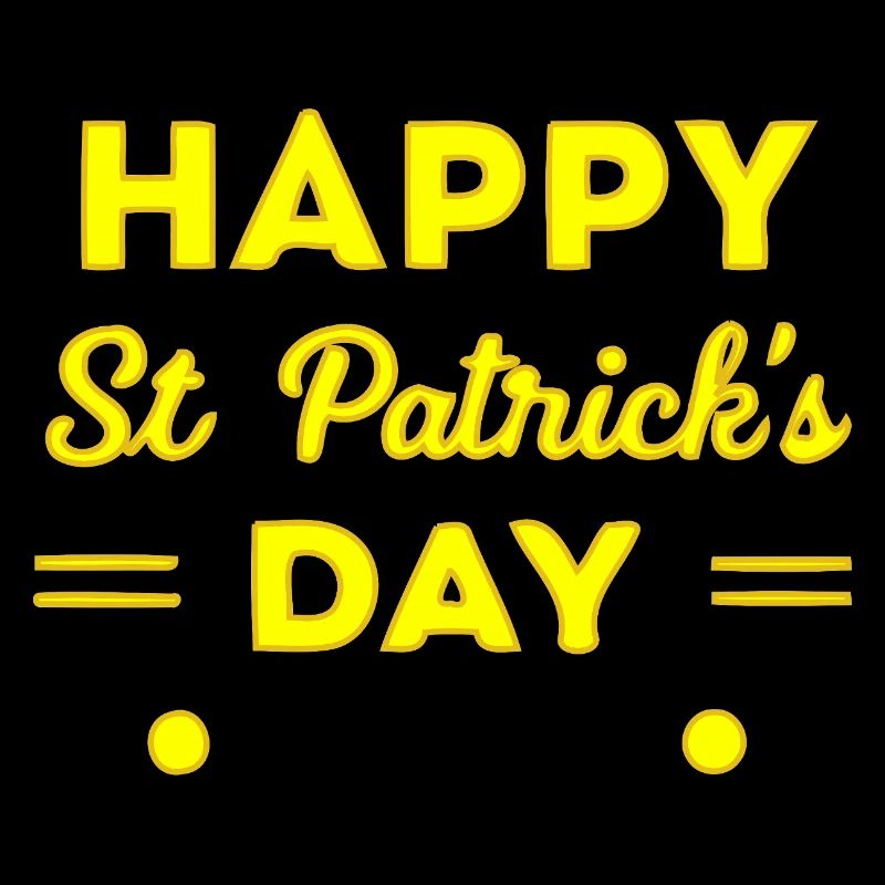 Saint-Patrick Neon Jaune Joyeux Jour