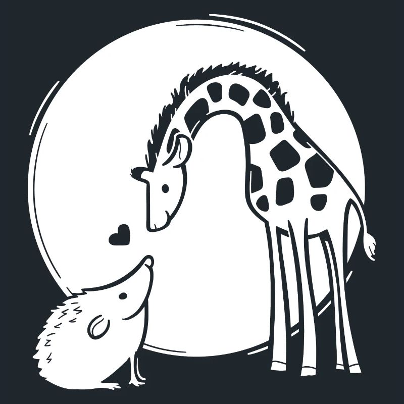 Amour de girafe et hérisson