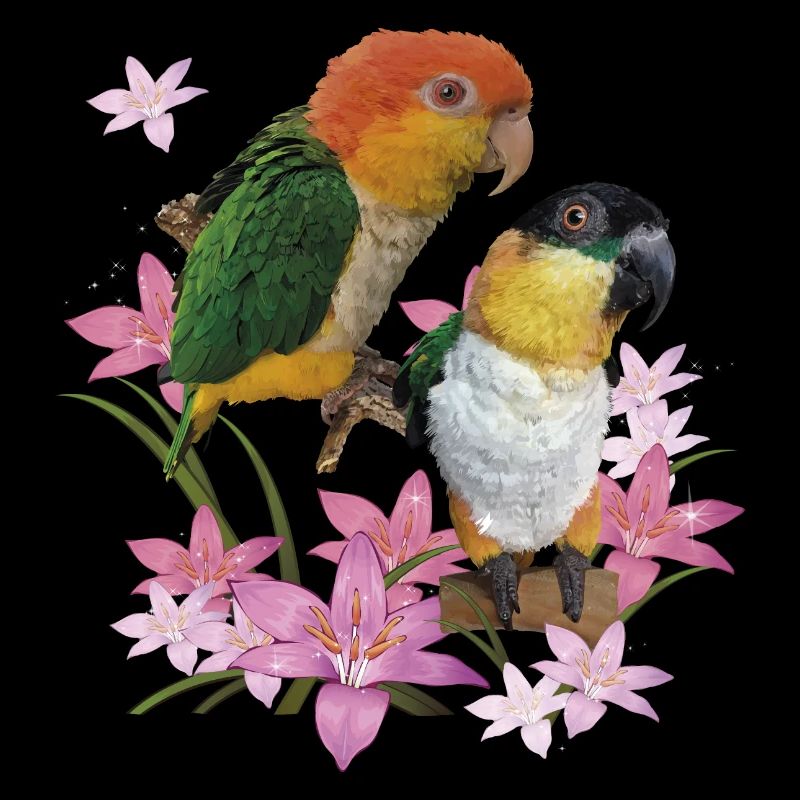 Der orangeköpfige Caique