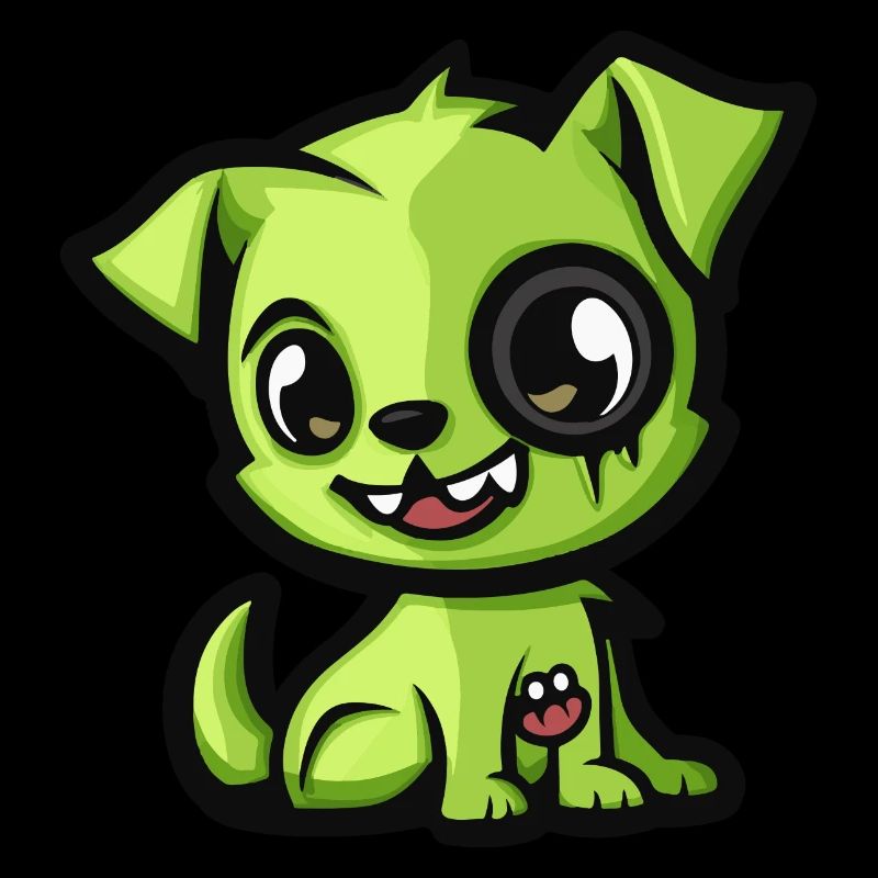 Hund Halloween Zombie Comic