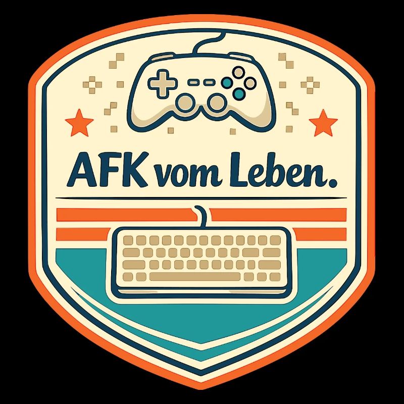AFK vom Leben Retro Badge