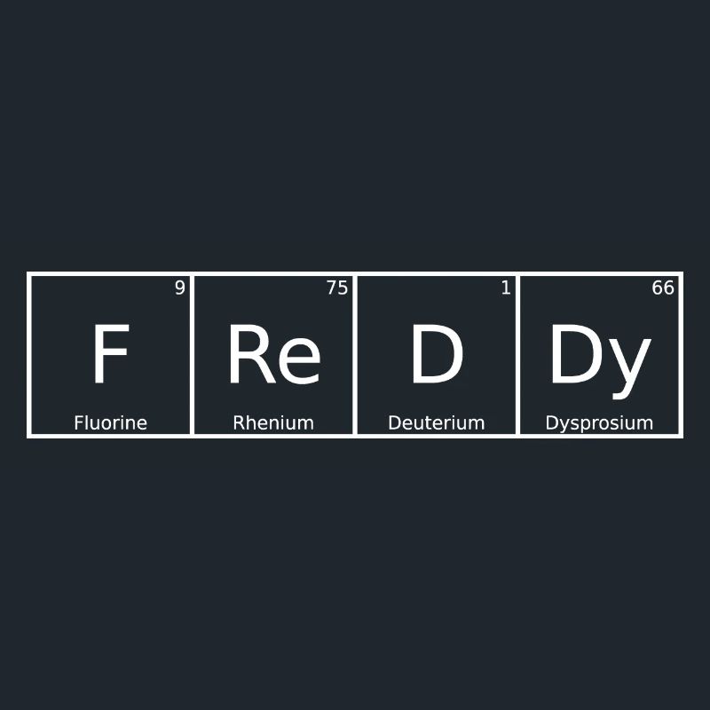 Freddy Name First Name Chemistry Periodic Table Elements