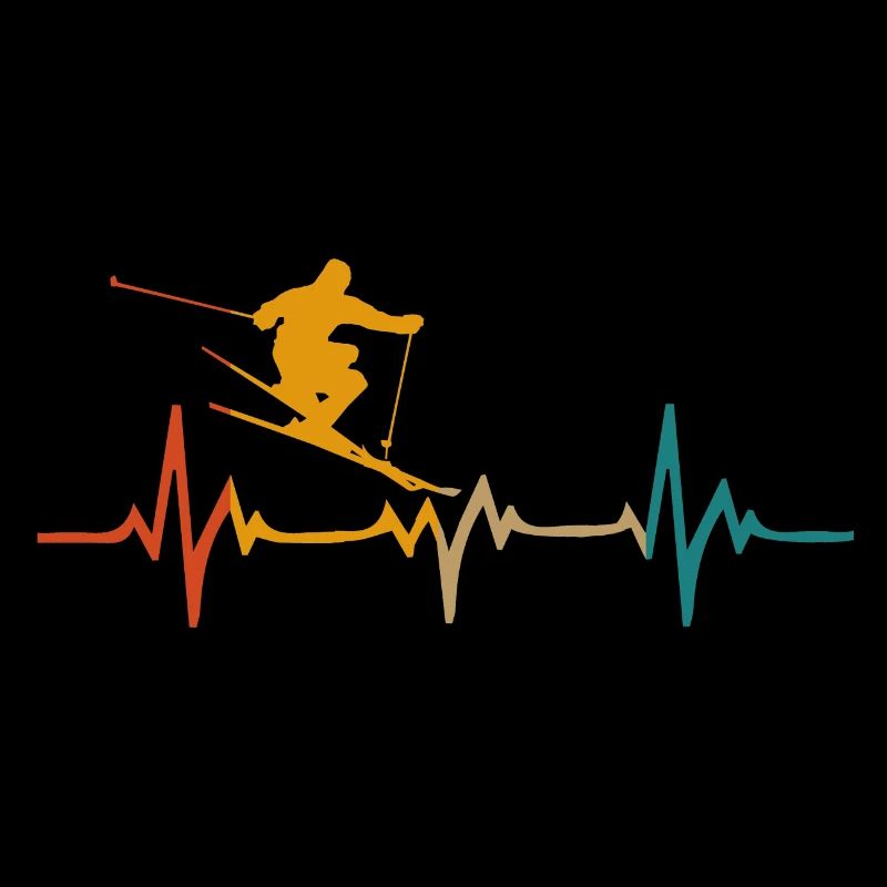 Skiing skier heartbeat