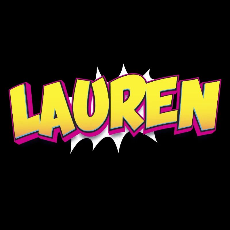 Lauren benutzerdefinierter Name Comic-Stil Pop-Art,