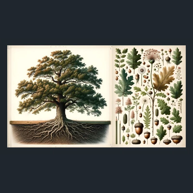 Oak Tree Botanical