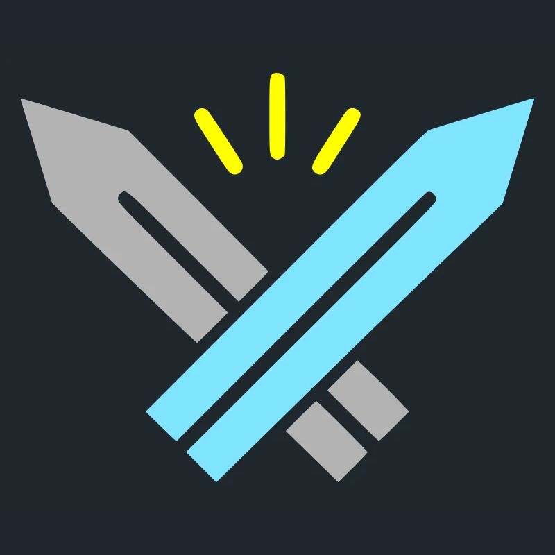 Pixel Swords RPG Gaming Rétro Vector