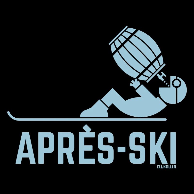 Après-Ski (Apres Ski Biertrinker Bierfass / Sky)