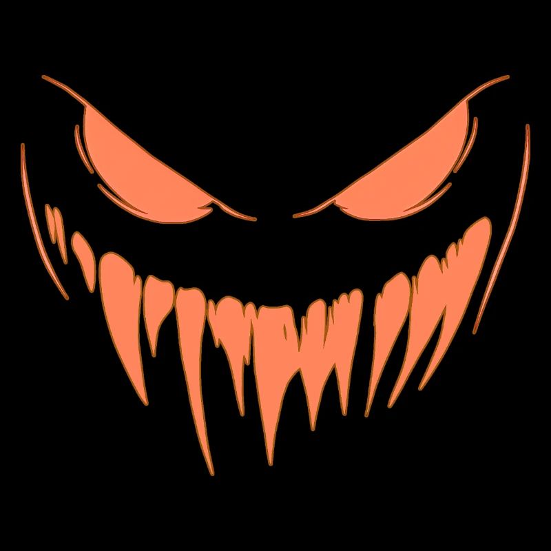 Monster costume, evil face, halloween