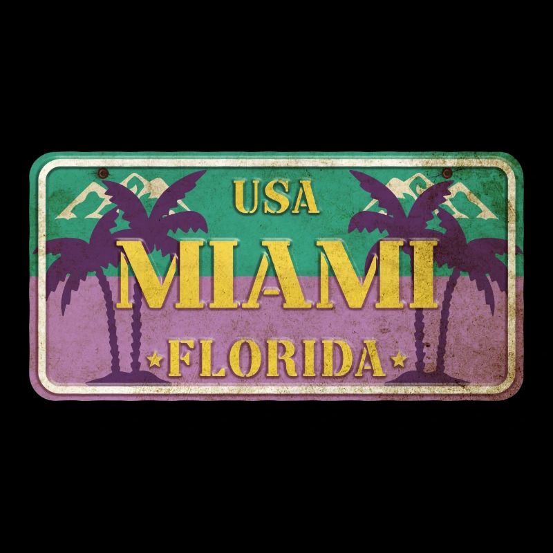 Miami Florida USA Amerika Sommer Palmen Schild