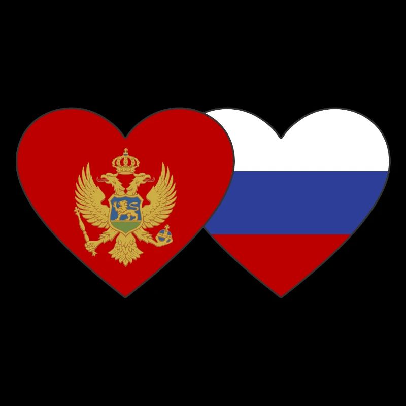 Montenegro Russia flag