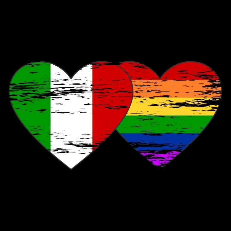 Drapeau arc-en-ciel de l’Italie utilisé