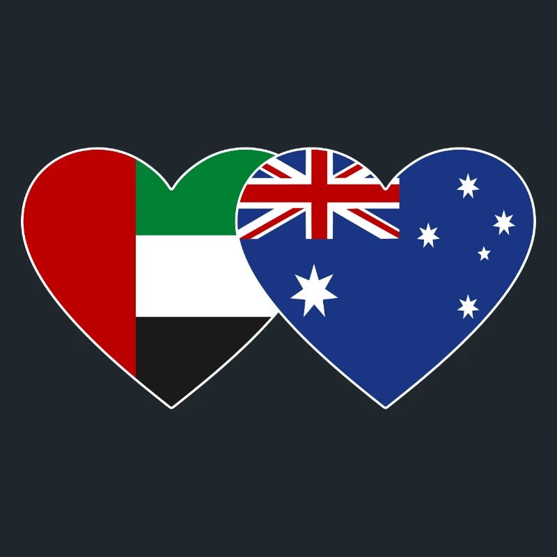 Émirats arabes unis Australie Drapeau