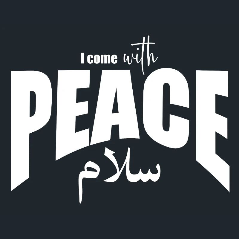 I come with Peace Typography Design