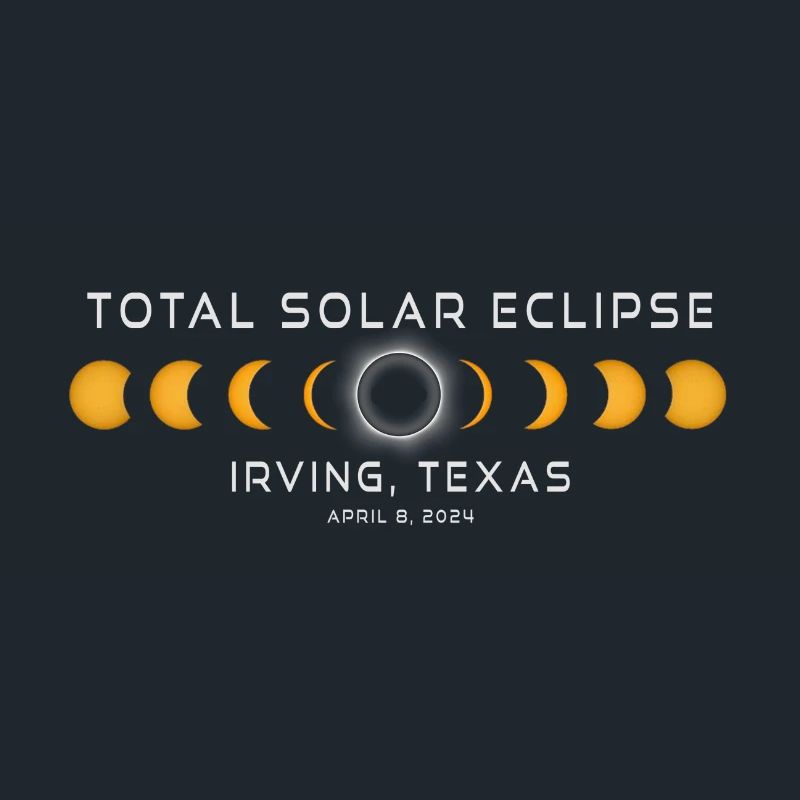 Irving Texas Solar Eclipse 2024 8 avril Souvenir