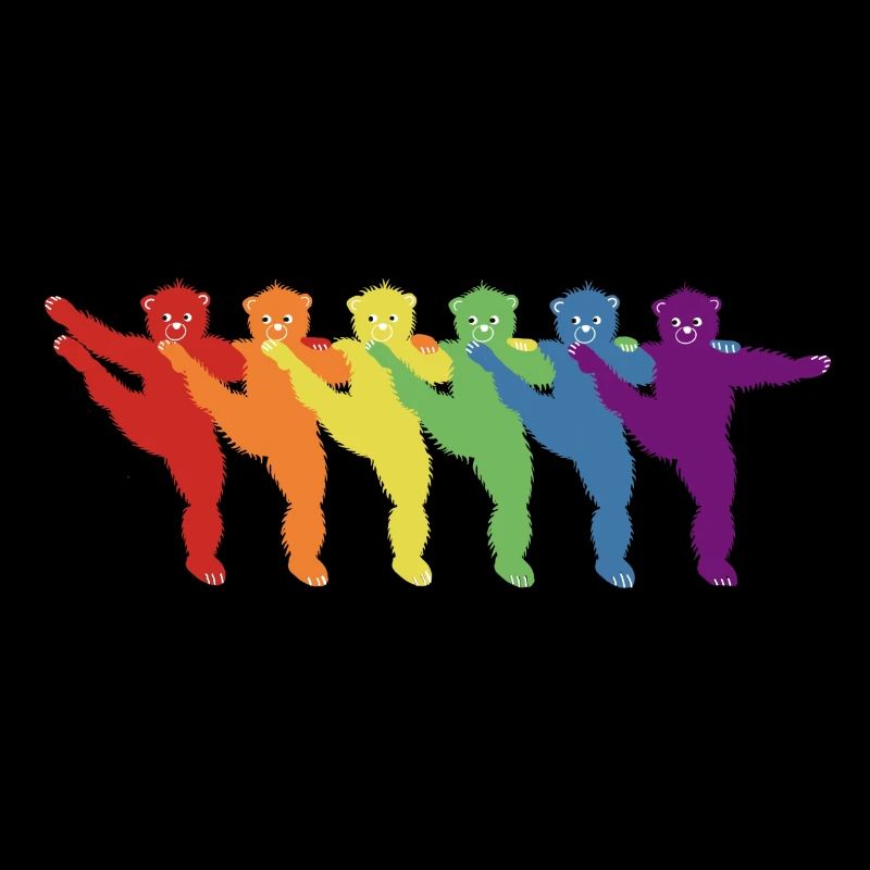 tanzende Regenbogenbären, Pride Outfit