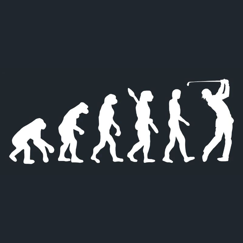 Golf Evolution Golfball Golfschläger Golfer Sport