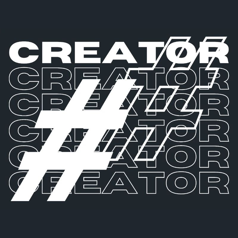 Creator Hashtag Typography