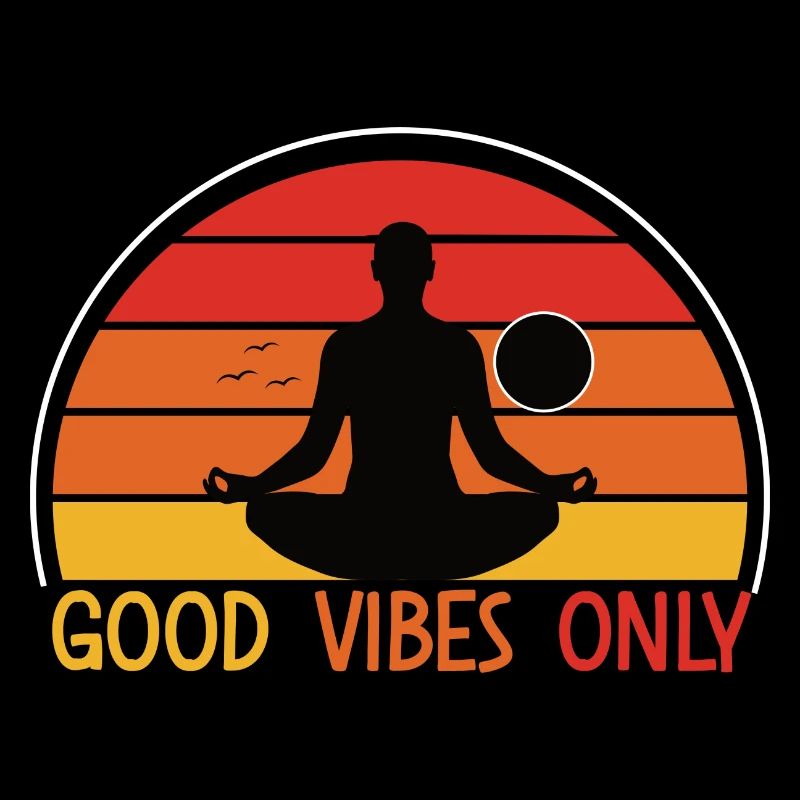 Meditative Sunset with Yoga Silhouette