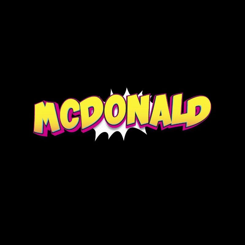 McDonald Custom Name Comic Book Style Pop Art,