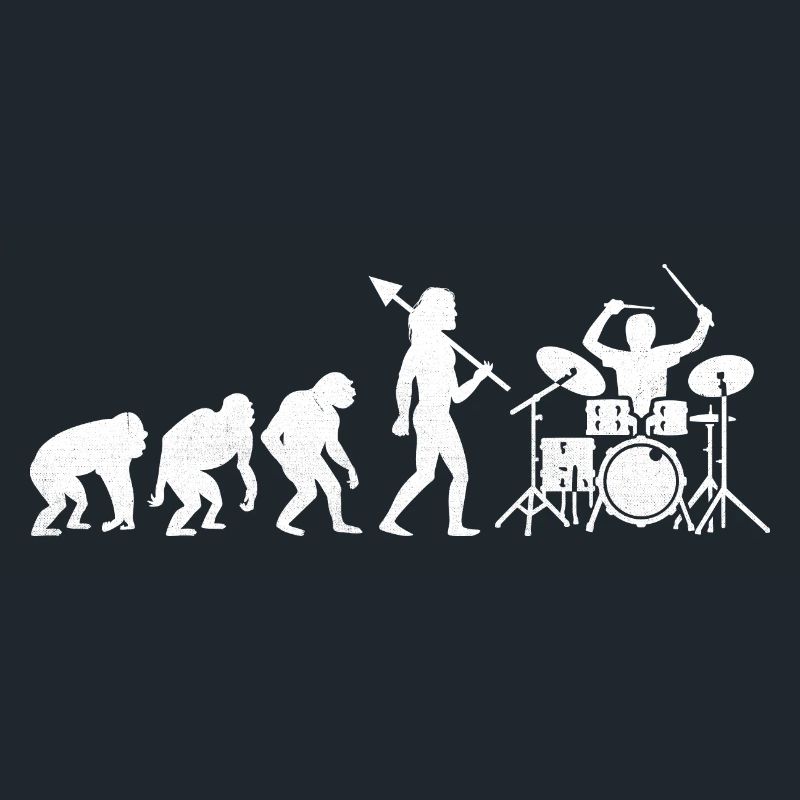 Drummer Evolution Drum Music Lover Drumming Drumme