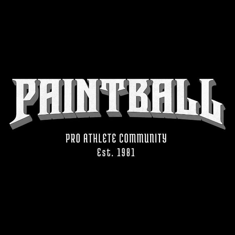 Paintball, pro athlete community est 1981 Stylised