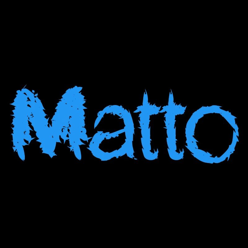 Matto blauer Text toller Name