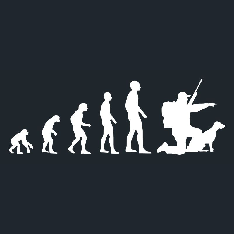 Evolution Jagdmann Humor Jäger Lustig
