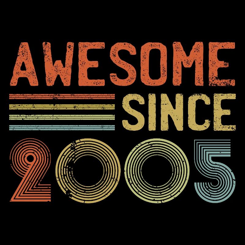 Retro 2005 Celebration Tee Design