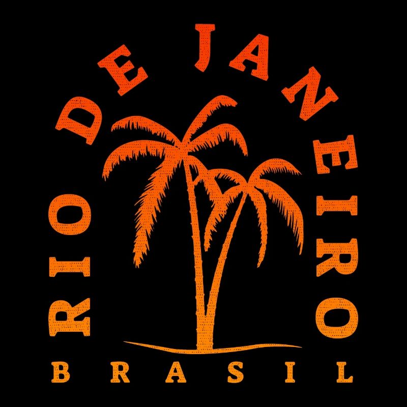 Rio de Janeiro Palm Tree Retro
