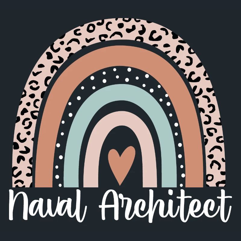 Naval Architect Rainbow Leopard Funny Naval